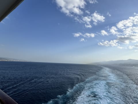 Wake of a cruise ship