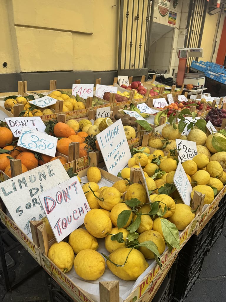 Lemons at a local market